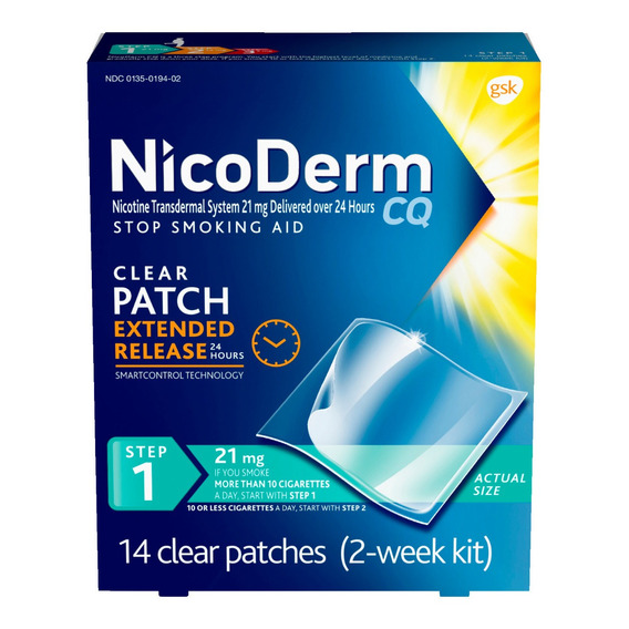 Parche Nicotina Nicoderm Cq Transparente Paso 1