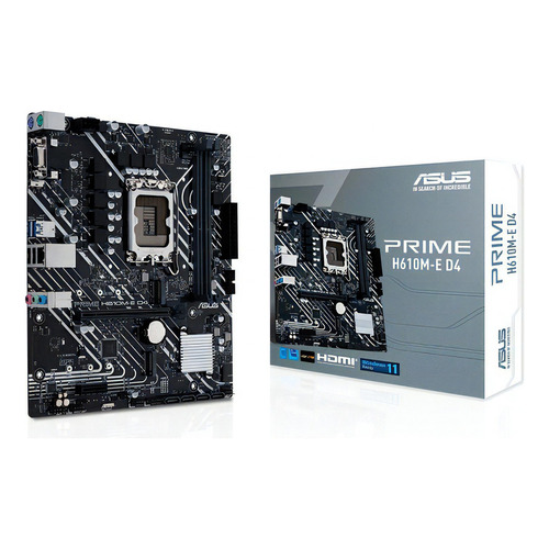 Asus Prime H610m-e D4 Intel 12a Gen Lga1700 - Super Precio!! Color Black