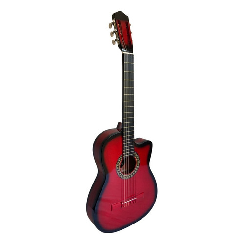 Guitarra Acústica Curva Ocelotl® Paquete Vital De Accesorios Color Rojo Orientación De La Mano Derecha 