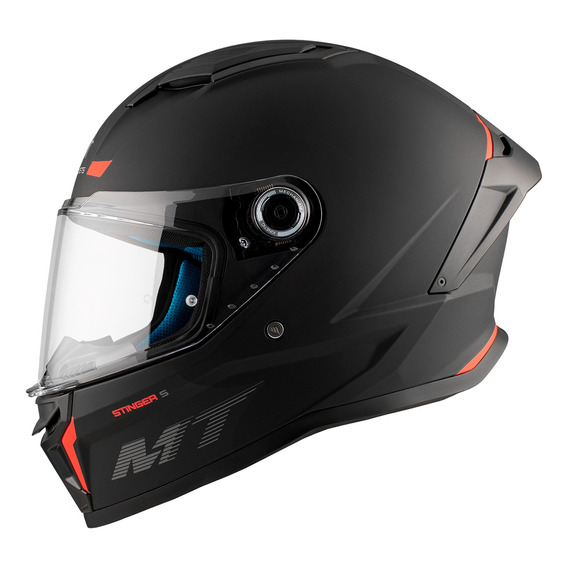 Casco Moto Integral Mt Stinger 2 Negro Mate 