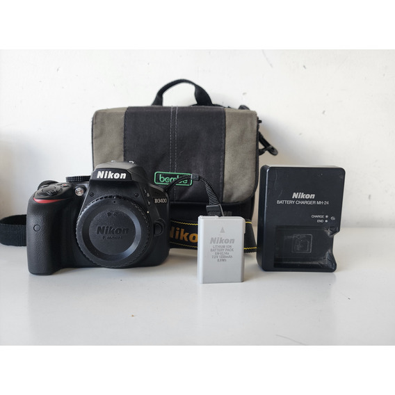 Cámara Nikon D3400 Solo Body + Bolso, Cargador Y Bateria