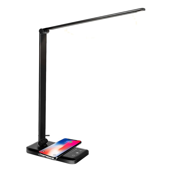 Lampara Led De Escritorio Gadnic Carga Magnetica 5 Colores Color de la estructura Negro Color de la pantalla Negro