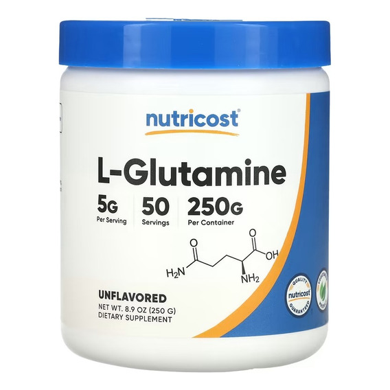 Nutricost L-glutamina Aminoacidos 250 G Sabor Sin Sabor