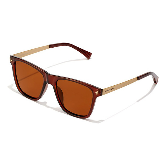 Lentes De Sol Hawkers One Ls Metal. Hombre Y Mujer Lente Marrón Varilla Dorado Armazón Marrón Diseño Polarizado