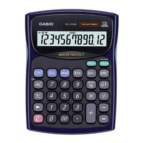 Calculadora De Sobremesa Casio Wd-220ms-bu Azul