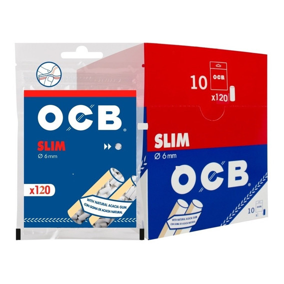 Filtro Ocb Slim Caja De 10 Bolsas Con 120 Unidades 