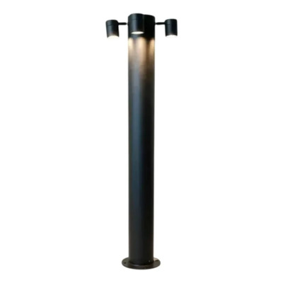 Farola Vector Iv 4 Luces Gu10 Negro  Diseño Arquitectónico Negro