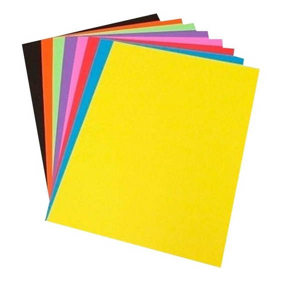 Carton Paja 1/8 Colores Surtidos 10 Unidades