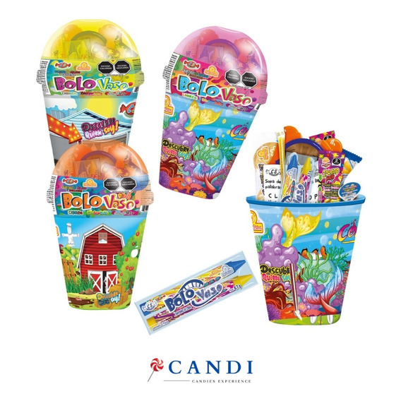 Bolo Vaso 68.5 Gr. Dulces Surtidos + Vaso Las Delicias 