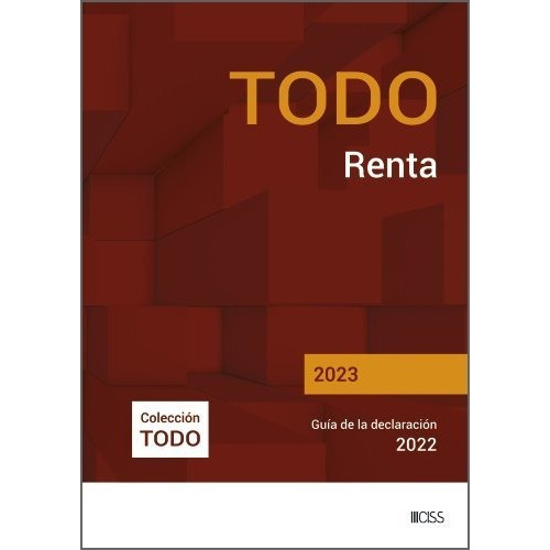 Todo Renta 2023, 1ãâª Edicion Ejercicio 2022, De F. M. Mellado Benavente. Editorial Ciss, Tapa Blanda En Español