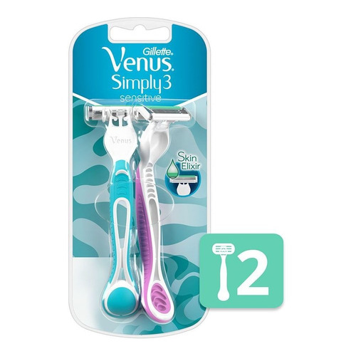 Maquinas De Afeitar Gillette Venus Sensitive 2 Unidades