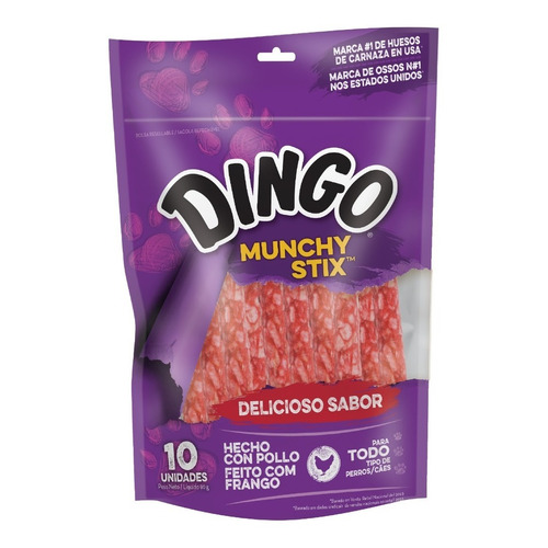 Snack Para Perros Dingo Munchy Stix 10un.