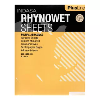 Folha Lixa D'água Rhynowet Plus Indasa 230x280mm 100 Folhas