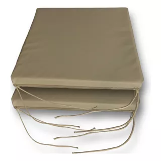 Kit 2 Almofadas Para Cadeira Quadrada 38cm Impermeável