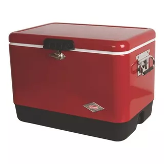 Conservadora Coleman Acero Inox 54qt 51 L Roja Steel Belted 