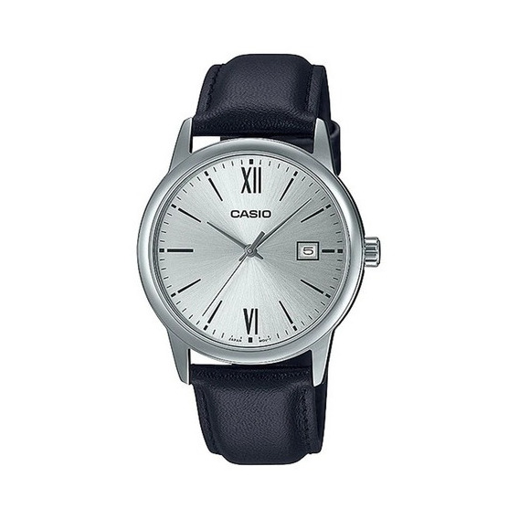 Reloj Para Hombre Casio - Mtpv002l-7b3udf Negro Color del bisel Plateado Color del fondo Blanco