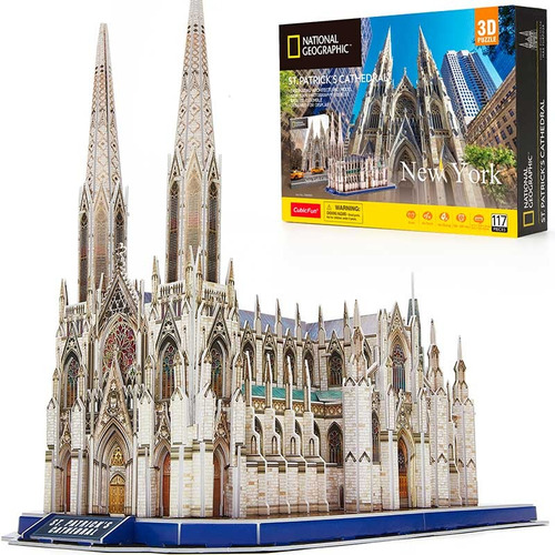 Puzzle 3d St. Patrick's Cathedral New York 117 Pc - Cubicfun