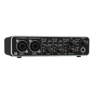 Interface De Áudio Behringer U-phoria Umc204hd