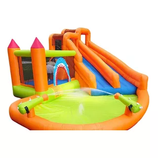 Juego Inflable Mega Resbalin Con Pistolas De Agua, Castillo