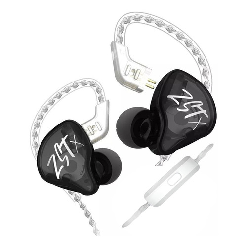 Auriculares in-ear gamer KZ ZST X with mic negro