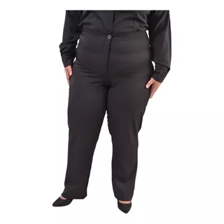 Calça Social Feminina Uniformes Elastano Plus Size