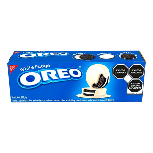 Oreo Caja de Galletas White Fudge 166.4gr chocolate y vainilla