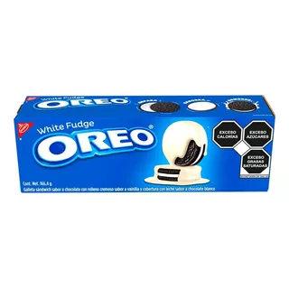 Caja De Galletas Oreo White Fudge Cubiertas Chocolate 166.4g