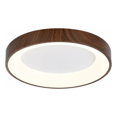 Plafon Led Halo Madera Oscura Diseño Moderno 38w Ld Madera