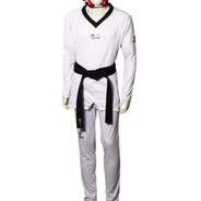 Dobok Strike Taekwondo Olympic Fighter Gola Preta