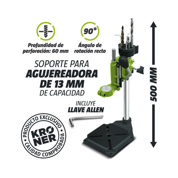 Soporte Vertical Para Taladro Mandril Hasta 13 Mm - 500 Mm De Profundidad