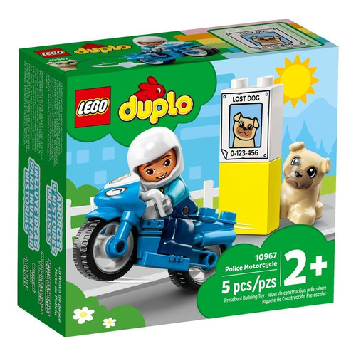 Lego® Duplo - Moto De Policia (10967) Cantidad De Piezas 5