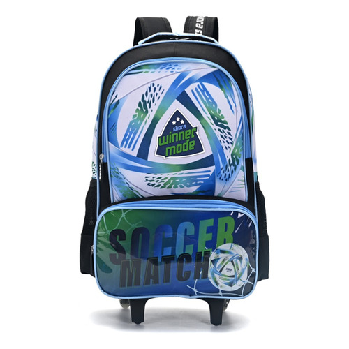 Mochila Carro Lets Play Sports Match Leonardo Marroquineria Color Celeste Diseño De La Tela Liso