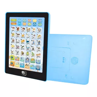 Tablete Interativo Infantil De Crianças Bilingue Educativo Cor Azul