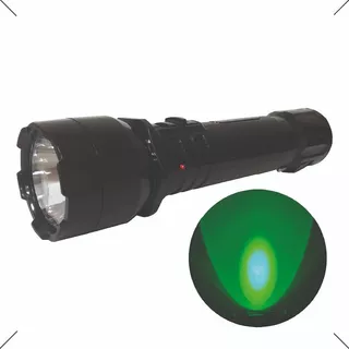 Lanterna Led Recarregável 3w Crs-8001 Foco Luz Verde