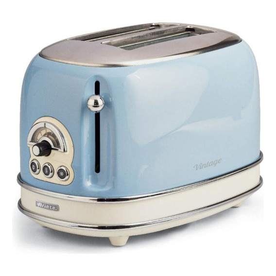 Tostadora eléctrica Ariete Vintage Blue de 6 niveles, 750 W, 220 V