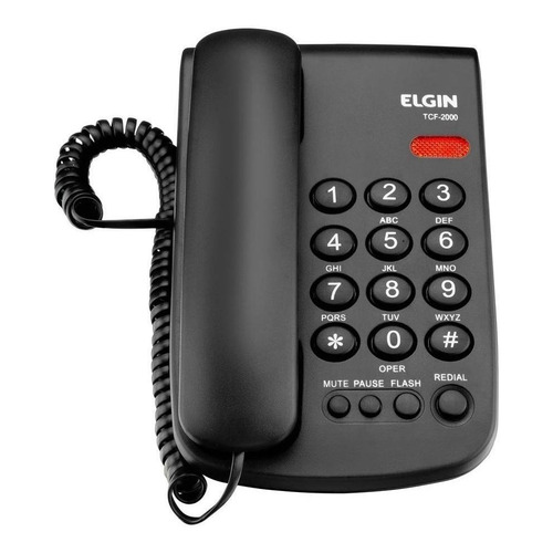 Teléfono Elgin Telefone de mesa com fio TCF 2000 fijo - color negro