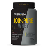 Suplemento em pó Probiótica  100% Pure Whey proteínas 100% Pure Whey sabor  morango em pote de 900g