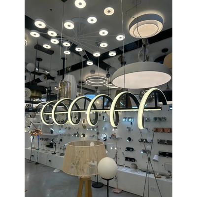 Lampara Colgante Led Espiral Cct Diseño Blanco Ldf40045-b Blanco