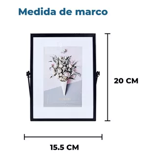 Portarretrato Marco De Fotos Moderno Vidrio Prensado Flotante Para Decoracion Marca Floreros Mx