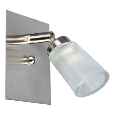 Aplique Ferrolux Ovaleto 3 Led Acero/vidrio 220v.
