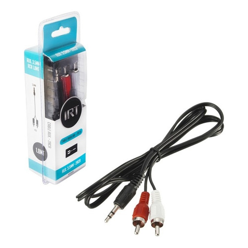 Cable Audio Plug 3.5 A 2 Rca 1.8mts Irt