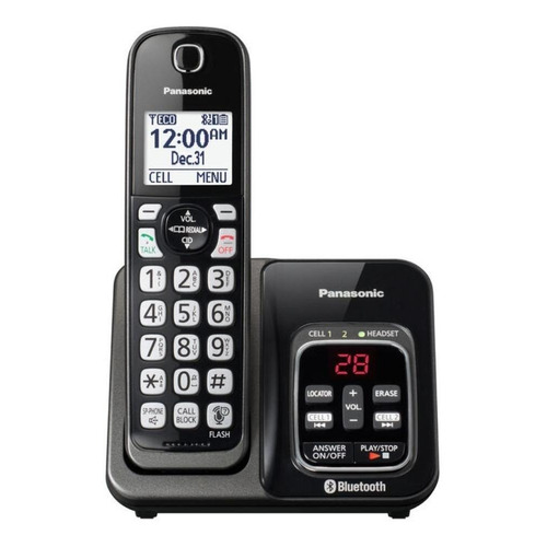Teléfono Panasonic Central Inalambrica  KX-TGD563M inalámbrico con Bluetooth 220V - color negro