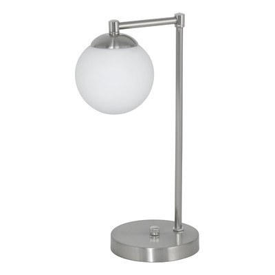 Lampara Velador Moderno Globo 10 Cm Acero Apto Led