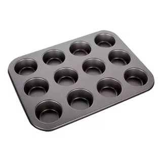 Molde Placa X 12 Muffins Cupcakes Teflonado Calidad Premium