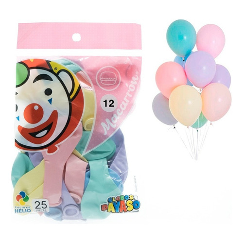 25 Globos Colores Pastel Macarron #12 Latex Helio Decora L85