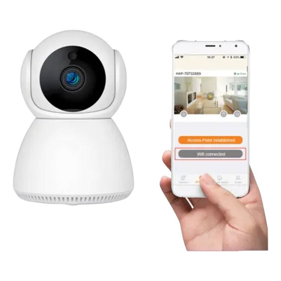 Camara Seguridad Interior Hd Wifi Vision Nocturna 360 1080p