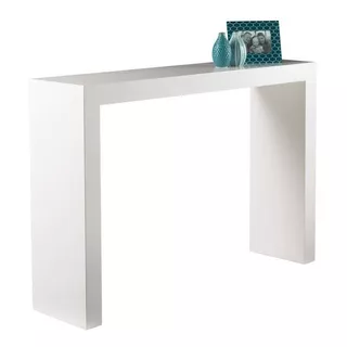 Mesa De Arrime Dressoire Laqueada Blanca 120x30 Minimalista