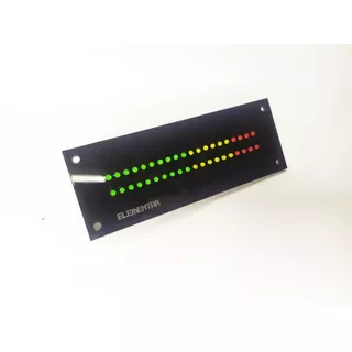 Vu Meter 20 Leds Montado Com Painel Em Acrílico 