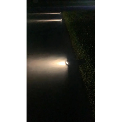 Aplique De Piso Plano Bidireccional Gris Led Calido Gris Cálido