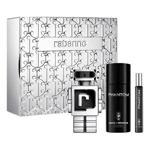 Paco Rabanne Phantom Set De 3 Pz Con Miniatura Para Hombre